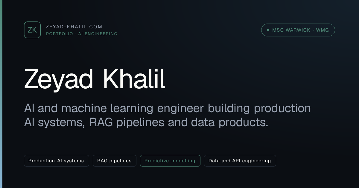 AI & Machine Learning Engineer — Zeyad Khalil